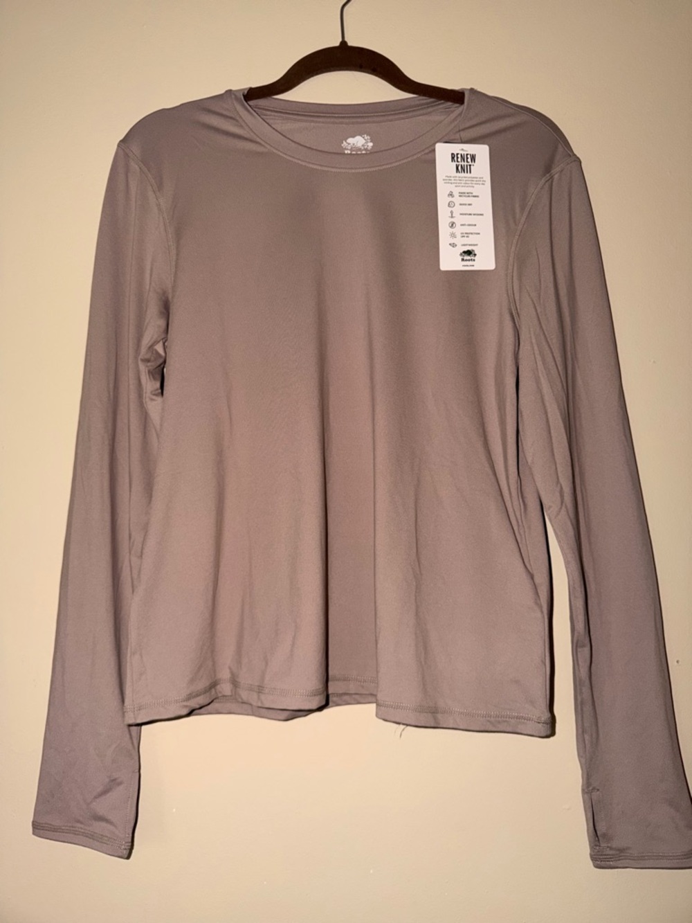 NWT Roots Long Sleeve Women's Top - Taupe